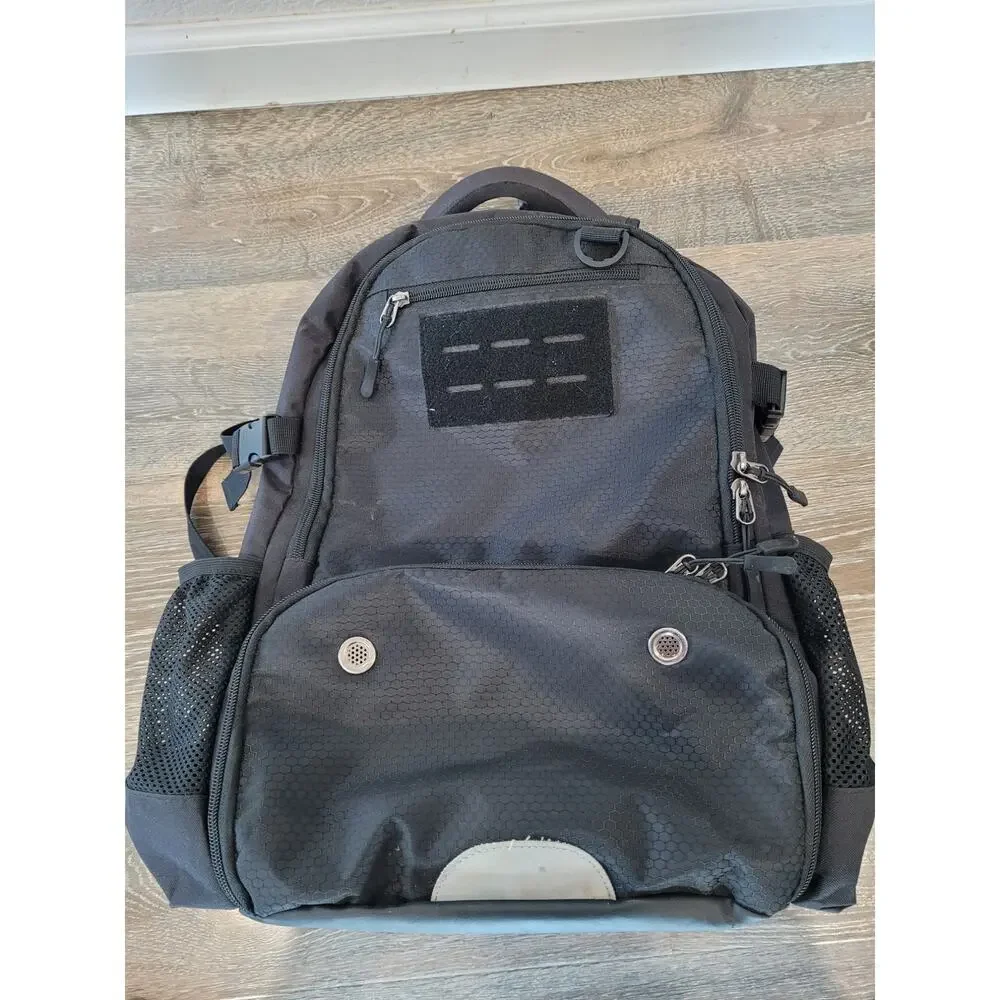 Sports Backpack Ball Bag Black Football Soccer Basketball Shoe Compartment #2